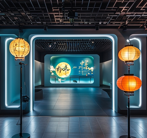 “科技共融，中秋同欢”：成都展厅设计的独特魅力